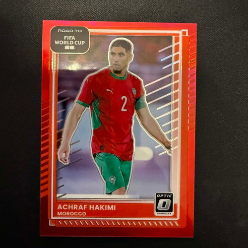 Achraf Hakimi Optic Red Donruss Road to FIFA World Cup 2025-26 #/199