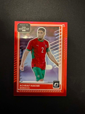 Achraf Hakimi Optic Red Donruss Road to FIFA World Cup 2025-26 #/199
