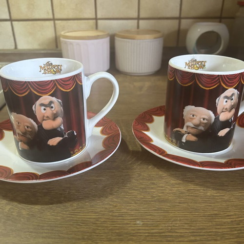 Muppets Statler & Waldorf Collectible Cup Set like new