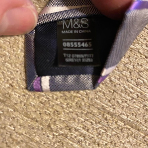 Marks & Spencer tie like new, gray and purple
