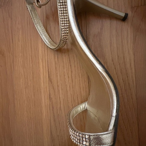 Juliette Paris gold sandals with rhinestones size 39 used