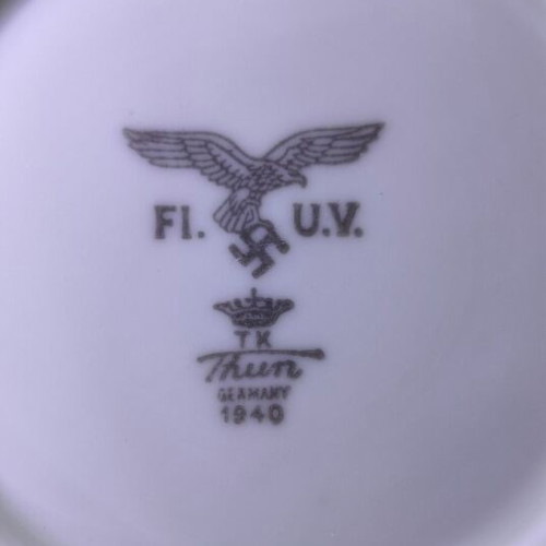 German porcelain collectible WWII vessel TK Thun 1940 like new