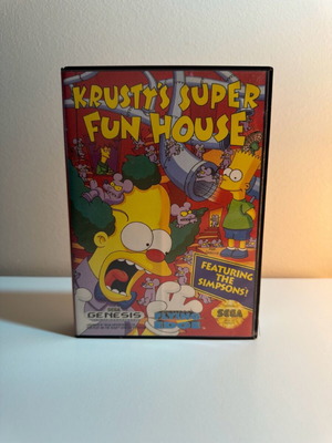 Krustys Super Fun House Sega Mega Drive παιχνίδι σαν καινούργιο, πλήρες