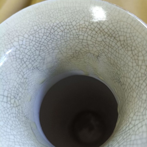 Japanese Satsuma vase used, vintage 1960-1980, height 32 cm