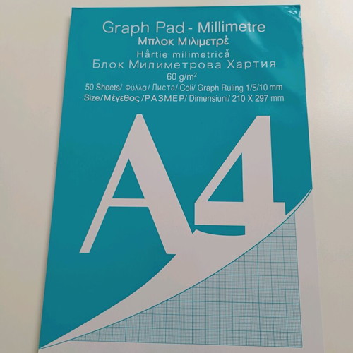 A4 Millimetre Graph Pad like new