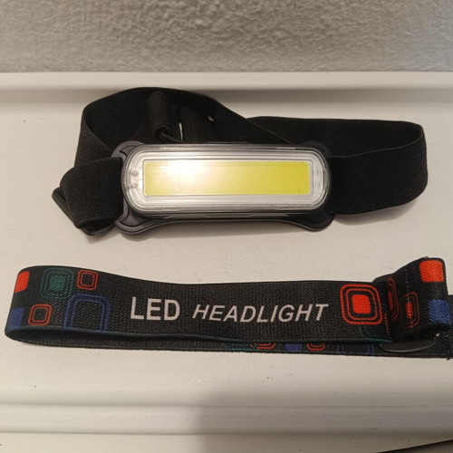 Led headlamp with USB Type-C rechargeable port and extra strap