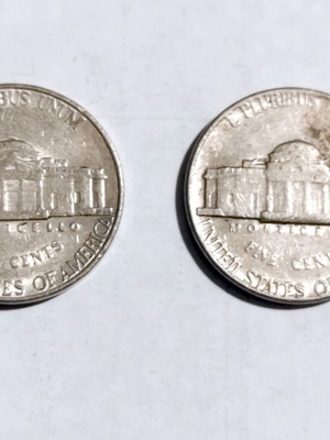 USA 5 cents coins used