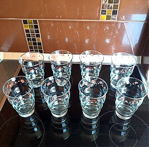 Σέτ 8 συλλεκτικά ποτήρια νερού Μάκης Τσέλιος