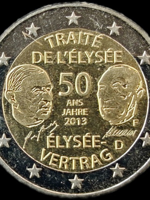 2€ Elysée Treaty Coin 2013 like new