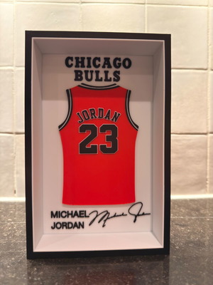 3D Κάδρο Μινιατούρα Φανέλα Michael Jordan Καινούργιο Συλλεκτικό Διακοσμητικό