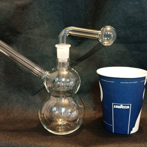 Glass bong new, height 15 cm