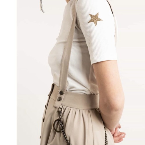Gizia skirt new, beige, sizes L and XL with straps