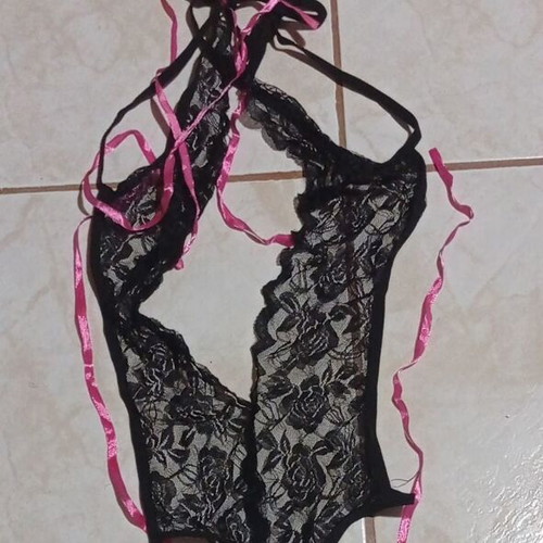Set of 6 women's sexy bodysuits new, small size, black and purple