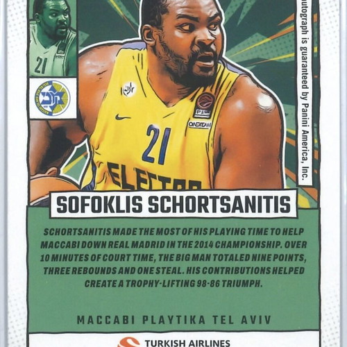 Panini Donruss EuroLeague 2024-25 Sofoklis Schortsanitis Net Marvels signed card like new