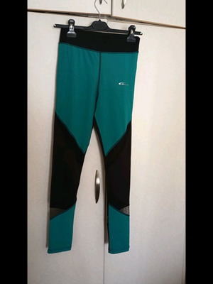 Leggings with transparency like new, size S, black and green