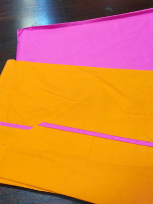 Baby crib sheet set fuchsia with orange, new cotton