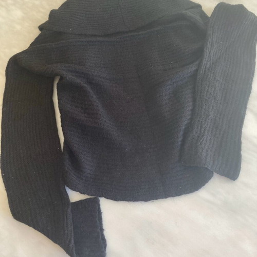 Benetton short cardigan black knitted like new