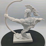 Spartan Archer Bust with Marble Effect, New