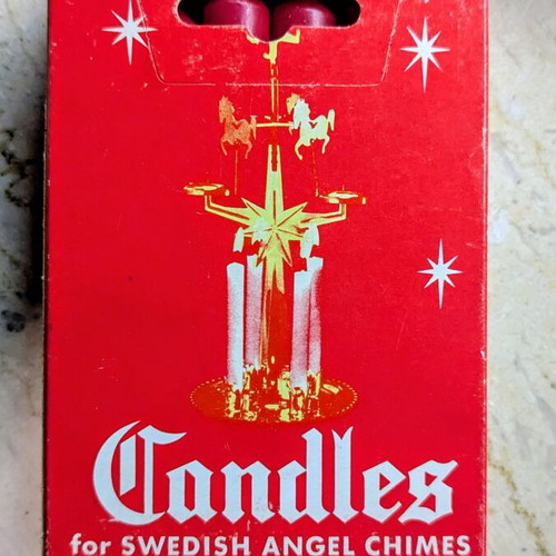 Red Swedish candles pack of 12, 10 cm height, new
