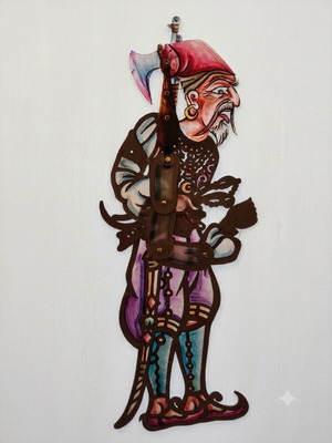 Ali Tsekouras Handmade Shadow Theatre Figure 64cm new