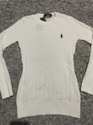 Polo Ralph Lauren white knit jumper, size S
