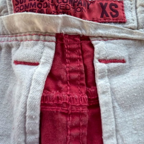 Superdry women's shorts XS used, deep coral color