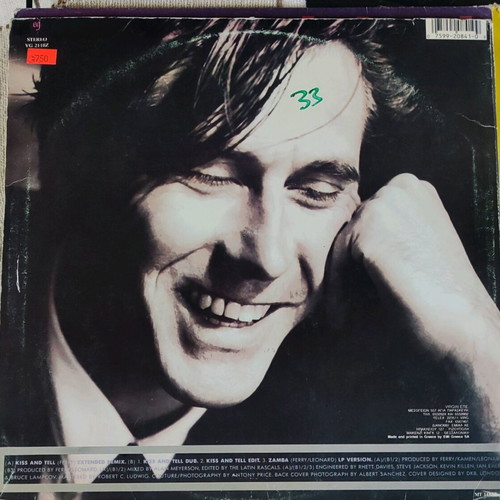 Vinyl record maxi single 12" Bryan Ferry Kiss And Tell usa mix used