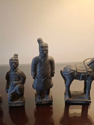 Terracotta Army replica collection, 4 ceramic statues from China