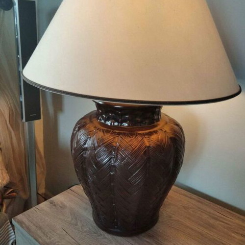 Table lamp like new, dark brown, 65 cm height