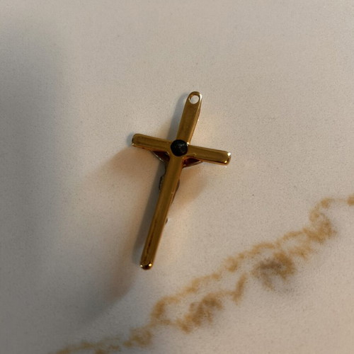 Gold and silver cross pendant