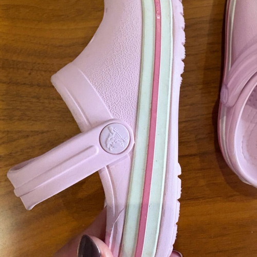 Pink kids Crocs like new