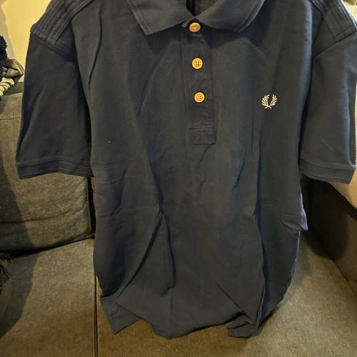 Fred Perry men's polo shirt short sleeve blue used like new, size M