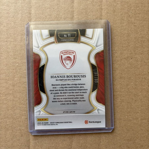 Panini Select EuroLeague Concourse Ioannis Bourousis /10 Olympiacos card like new
