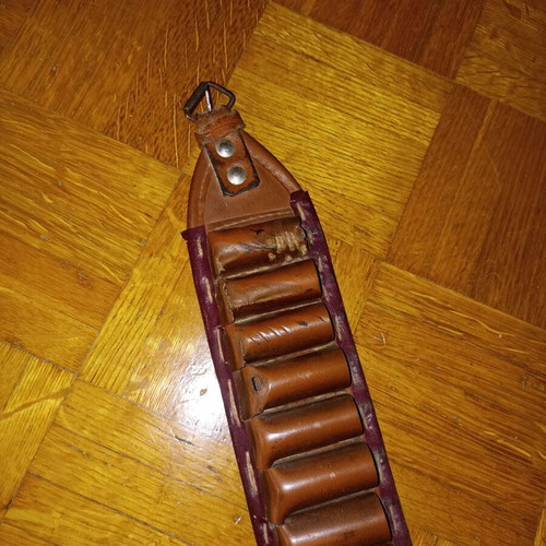 Leather 30-Slot Cartridge Belt, used