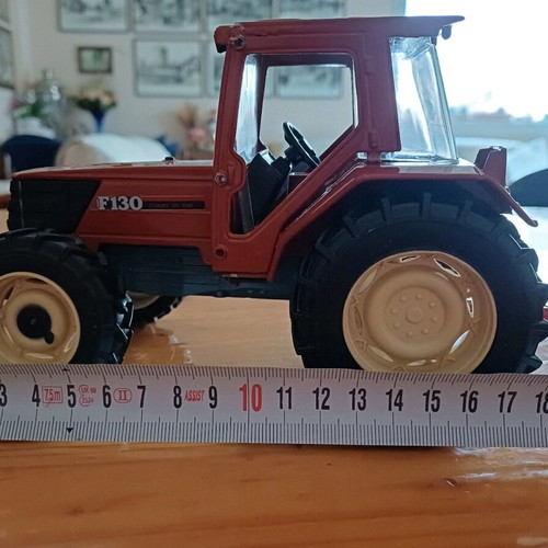 Fiat Winner F130 tractor collectible die-cast model used with trailer