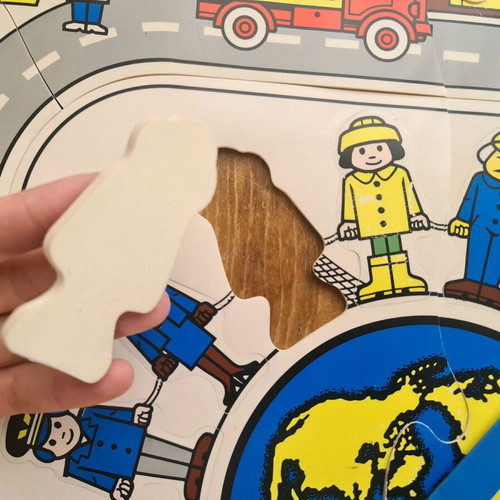 Vintage puzzle, missing piece