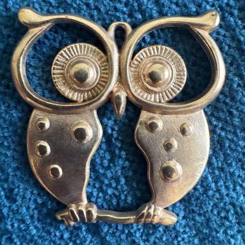 Metal charms like new for keychain or necklace, owl and girl
