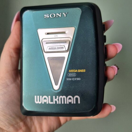 Sony Walkman WM-EX180 Megabass AVLS used, rare petrol color