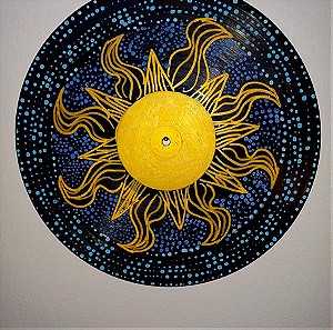Διακοσμητικός Ήλιος από δίσκο βινυλίου