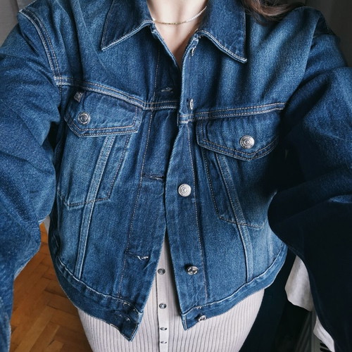 Calvin Klein denim jacket like new, dark blue, oversized fit