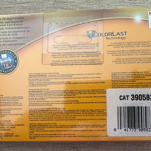 Kodak super glossy photo paper A6 60 sheets new