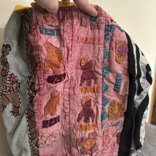 Boho shoulder bag used, colorful patchwork style