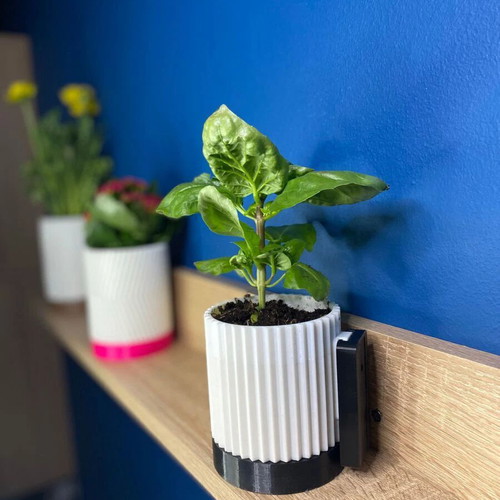 3D Printed Hanging Wall Planters Set Small Medium Large made in Greece