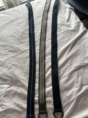 Children's belts pack of 3 adjustable black, blue and khaki