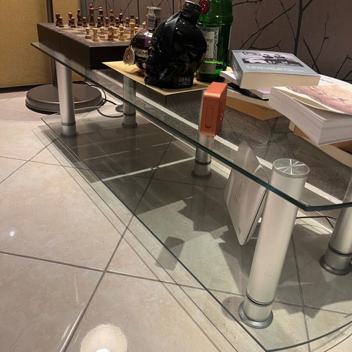 Glass decorative multipurpose table like new