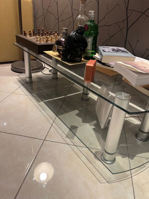 Glass decorative multipurpose table like new