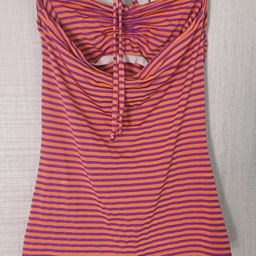 Striped Off-Shoulder Top H&M Orange Purple