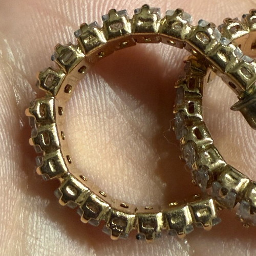 Earrings new gold with stones