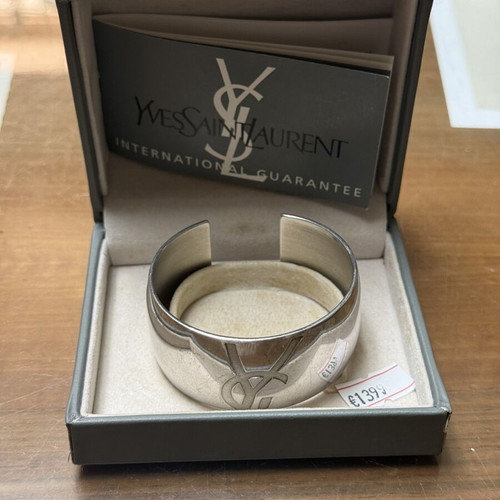 Yves Saint Laurent silver 925 cuff bracelet used