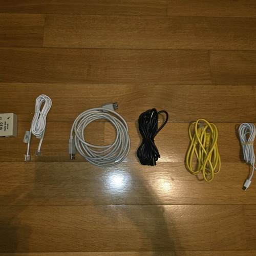 Various cables used and other accessories